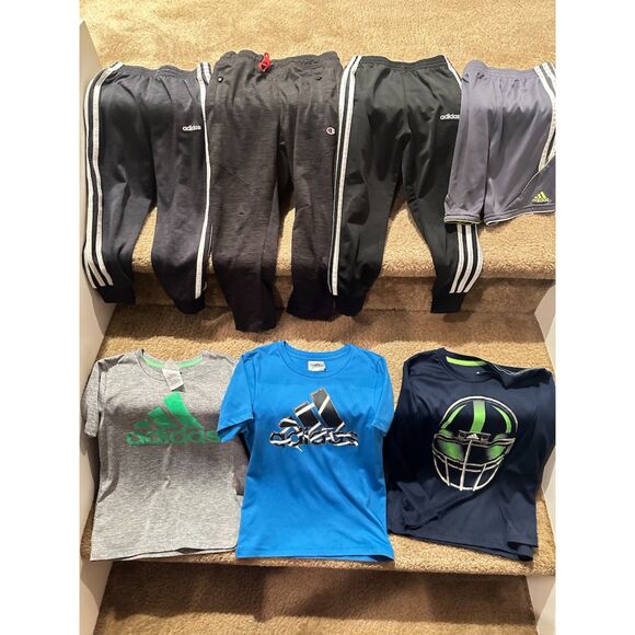 Bundle of Boy Athletic Bottoms & Tops Size 5 - Picture 1 of 11